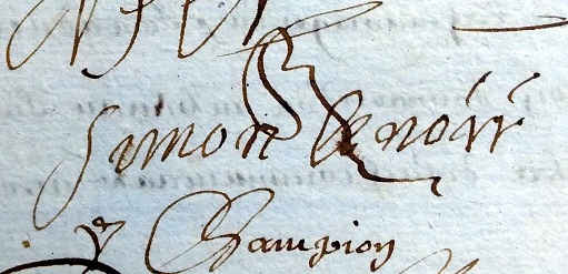 Signature de Simon Le Noir